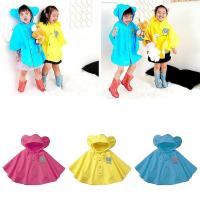 1-8 años lindo gran oído impermeable botón cierre niño impermeable niños lluvia capa - details 0
