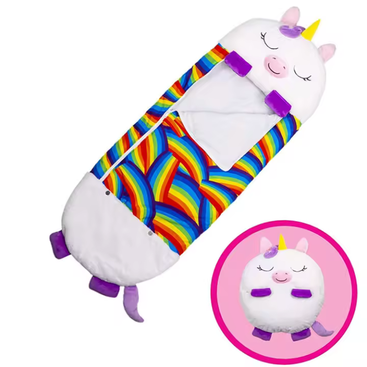 Saco de dormir de dibujos animados para niños, almohada de muñeca de felpa, saco de dormir de animales para niños y niñas, regalo de cumpleaños y Navidad - 1
