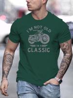 Camiseta De Algodón Puro 100% Para Hombre Verano Estampado Creativo Motocicleta Casual Suelta Oversized Cuello Redondo Manga Corta - details 9