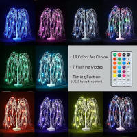 Árbol De Bonsái Weeping Willow LED Con Luces De Hadas Cambio De Color Para Decoración De Navidad Y Fiesta En Mesa Incluye Pilas - details 4