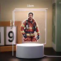 Lámpara De Mesa LED Creativa Para Bomberos Luz Nocturna De Acrílico Cambio De Color Regalo 3D Iluminación Nocturna - details 8