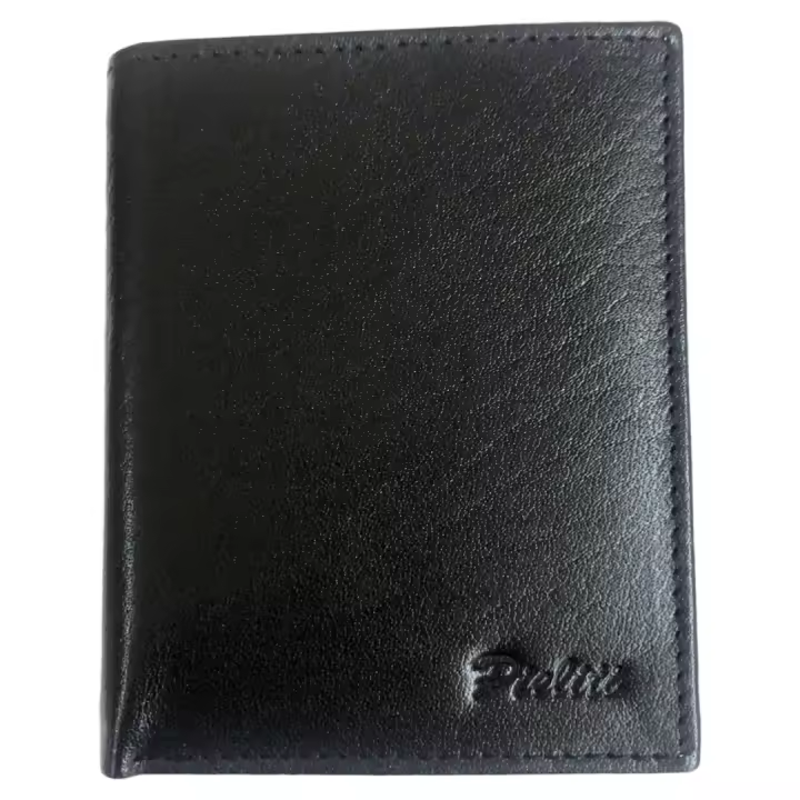 Cartera Hombre Pielini Piel Negra con Monedero y Sistema RFID - 1