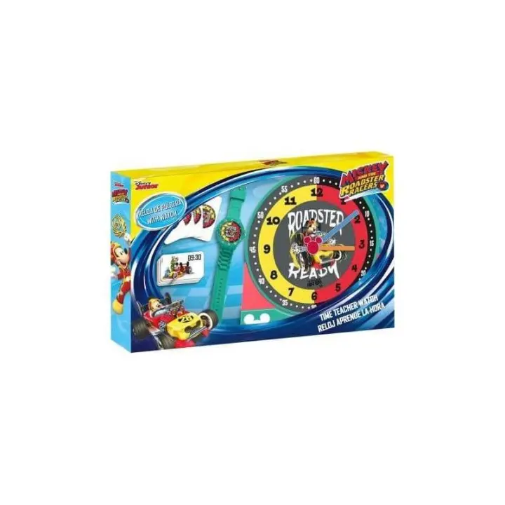 Juego de estudio de tiempos con reloj y tarjetas de Mickey Mouse de Kids - 1