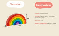 MOST DECO  Arcoíris de Madera Infantil. Juguete Montessori de Construcción hecho de Madera Natural de 7 Piezas de Colores aptos para el uso Infantil. - details 1