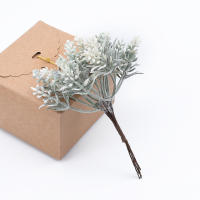 6 Piezas De Flores Artificiales Para Decoración De Hogar Y Bodas Arreglo Floral De Plástico Para Árboles De Navidad Y Vajillas Broche DIY - details 23