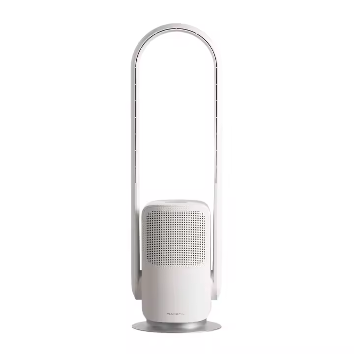 Dayron - Ventilador Wifi Torre Vital Silence, 26W, Motor DC, 9 Velocidades, Programable, 4 Modos Ventilación, Bluetooth, Ultrasilencioso, 56dB, Estancias 25m², Ø25.5x82 cm (diámetro x altura), Blanco - 1
