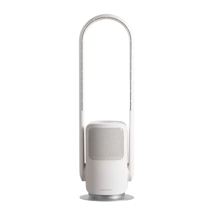 Dayron - Ventilador Wifi Torre Vital Silence, 26W, Motor DC, 9 Velocidades, Programable, 4 Modos Ventilación, Bluetooth, Ultrasilencioso, 56dB, Estancias 25m², Ø25.5x82 cm (diámetro x altura), Blanco - 1