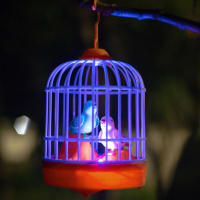 Juguete Electrónico De Cotorra Con Sonido Y Luz Controlado Por Voz Caja De Aves Regalo Para Niños Edad 3-12 Años Juguete Luminoso - details 0