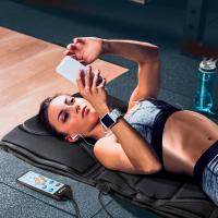 Colchón masajeador Jocca con 4 zonas: cuello, espalda, lumbares y muslos, 10 motores, 5 modos de masaje, intensidad ajustable y calor relajante. Plegable y ligero. Bolsa de transporte opcional. Medidas 165x60cm, potencia 14,4W. Ideal para casa o viaje - details 0