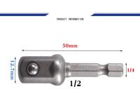 Adaptador De Destornillador 3 Piezas Extensión De Broca Barra De Destornillador Hexagonal Y Cuadrada Tamaños 1/4 3/8 1/2 Para Trabajos De Carpintería - details 0