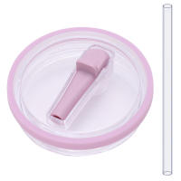 Tapa De Repuesto Para Tumblers De 40 Oz Con Pajita De Plegado Antidesbordamiento Y a Prueba De Polvo Para Stanley Material AS+PP+TP Tamaño Alrededor De 10cm*10cm*5cm Peso Alrededor De 70g - details 4