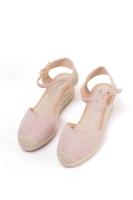 Lyla Wang Sandalias doradas con cuña de esparto: estilo veraniego con correa ajustable, comodidad y elegancia para cada ocasión - details 5