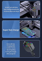 Reproductor De Música MP3 Para Coche Con Estéreo Hi-Fi Llamada Hands Free Cargador Rápido Y Cables Retráctiles Para iPhone Xiaomi Huawei Negro - details 4