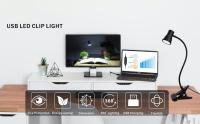 Lámpara De Lectura LED Para Mesa Con Clip Luz Flexible Para Libros Ajustable Brillo Iluminación Nocturna Para Estudio - details 0