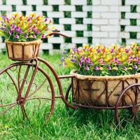 Lirio De Casa Artificial 33cm Flores Falsas Para Decoración Interior Hogar Jardín Bodas Vaso De Floración Exterior Decoración De Habitaciones - details 4
