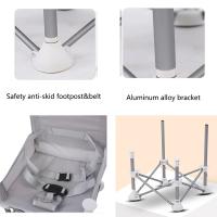 Silla Para Bebé Plegable De Aluminio Portátil Y Compacta Con Cinturón De Seguridad Para Uso Interior Y Exterior Ideal Para Viajes De Camping Y Picnics - details 1