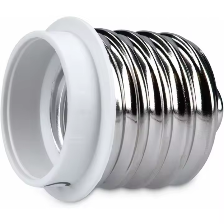 Adaptador de casquillo 10x - Convertidor de casquillo 10x E40 a E27 - Adaptador de portalámparas con base E27 para bombilla halógena LED - 1