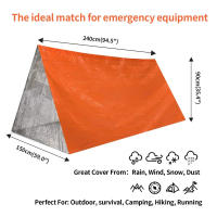 Carpa De Camping Para 2 Personas Impermeable Kit De Supervivencia De Emergencia Matriz Al Aire Libre Carpa De Escape - details 2