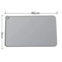 Alfombrilla De Comida Para Mascotas De Silicona Con Borde Alto Impermeable Y Antideslizante Placa De Alimentación Para Perros Y Gatos Anti-Salpicaduras Tazón De Alimentación - details 0