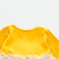 Vestido De Fiesta De Princesa Para Niñas Con Mangas Largas Y Encaje De Lentejuelas Para Primavera Y Otoño Vestido De Cumpleaños Con Lazo Y Tejido Spliced - details 11