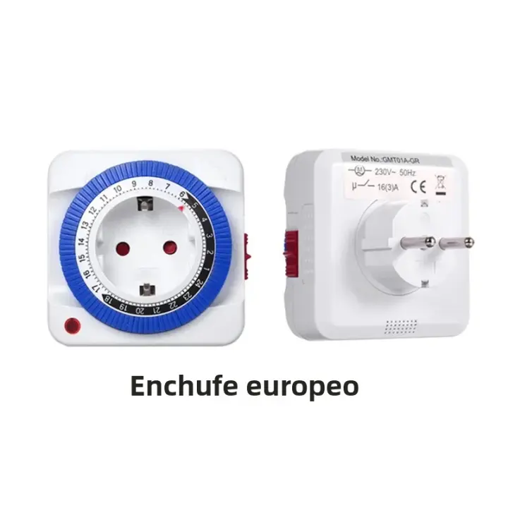 Interruptor De Tiempo Programable Mecánico Con Timer De 24 Horas Enchufe Inalámbrico EU/US Apagado Automático Después De Un Ciclo De Contado - 1
