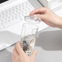 Caja De Almacenamiento Para Palitos De Algodón Con Tapabocas Transparente De Doble Uso Para Cosméticos Y Desktop Ecológica - details 7