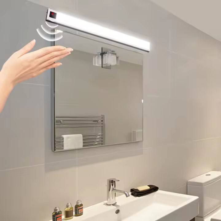 Lámpara De Pared LED Sensor De Movimiento Manual Recargable 5V USB Para Baño Cocina Armario Luz Espejo Moderna Montaje En Pared - 1