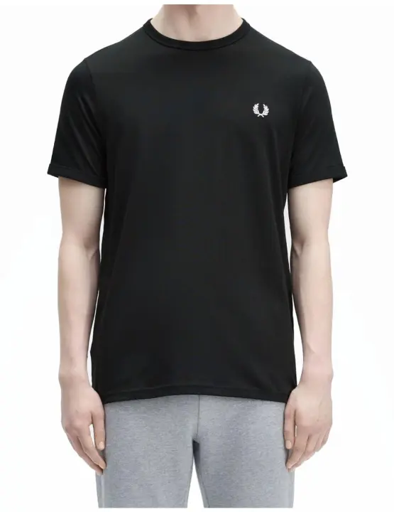 Camiseta Fred Perry M Ringer Negro - 1