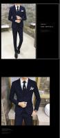 Traje Elegante Para Hombre (Blazer+ Pantalones) Moda Negocios Coreana Ajustado Para Boda Traje Profesional De Gentleman - details 6