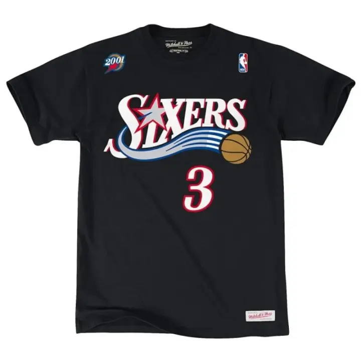 Camiseta Allen Iverson Philadelphia 76Ers Mitchell & Ness N&N negra - 1