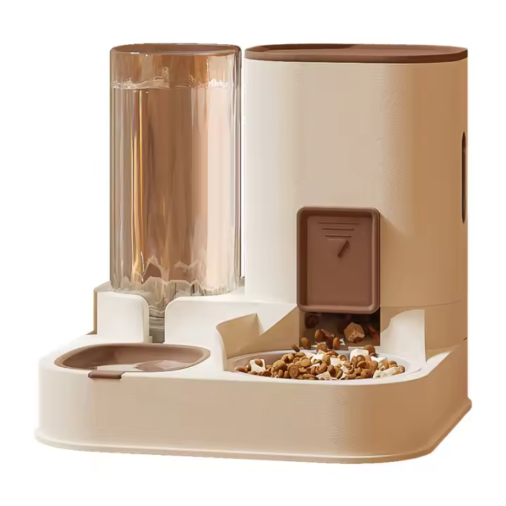 Dispensador De Agua Para Gatos Con Gran Capacidad Y Separación Seco-Húmedo Para Alimentador Automático Contenedor De Alimentos Suministros De Agua - 1
