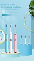 Tongwode Cepillo De Dientes Eléctrico Sonic IPX7 Impermeable Para Adultos Parejas Uso Doméstico Cerda Suave Reemplazable Con 6 Cabezas De Cepillo - details 2