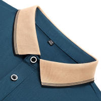 Camiseta Polo De Manga Larga Para Hombre Verano Transpirable Cómoda Bordada Algodón Top Para Ropa De Negocio Estilo Casual - details 11