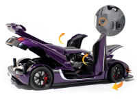 Coche De Acción Con Luz Y Sonido 1:24 Escala KNGG One1 Modelo De Aleación Juguetes Para Niños Regalo De Cumpleaños Coche De Simulación Metálico Duradero Con Puertas Abrejables - details 9