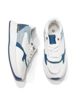 Zapatillas de mujer primavera verano moda sencilla deportivas en color azul y blanco zapatillas deportivas frescas de verano con letras - details 2