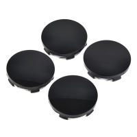 4pcs 60mm Centro De Rosca De Rueda Para Coche Cubierta De Hub Abs Negra Y Plateada Universal Alta Calidad Duradera Accesorios Exteriores Para Vehículos - details 5