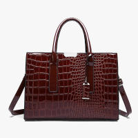 Bolso de mano de lujo para Mujer, Bandolera de Charol PU de Diseño de Cocodrilo, Bolso de Hombre Retro - details 18