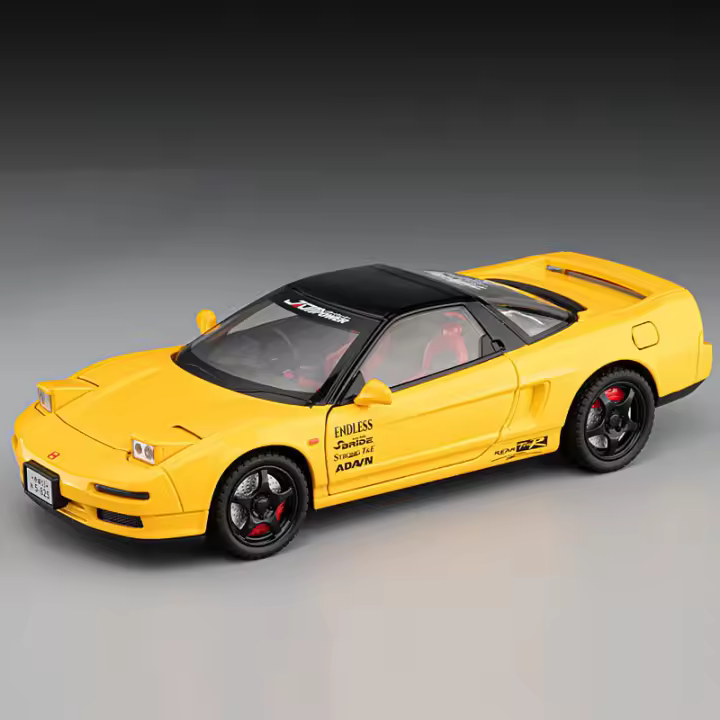 Coche De Juguete Honda NA1 a Escala 1:22 Metal Diecast Con Sonido Luz Función Retroceso Puertas Abiertas Vehículo De Carreras Para Niños Regalos Rojo Amarillo Blanco - 1