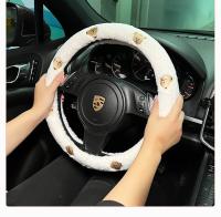 Nueva Creativa Funda De Volante De Coche Oso De Dibujos Animados Invernal Con Flor Antideslizante Moda Funda Para Manillar - details 13