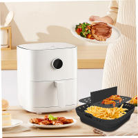 Cesta De Silicona Para Air Fryer Forma Cuadrada Reutilizable Plegable Libre De BPA Moldes De Hornear Accesorios Para AirFryer - details 1