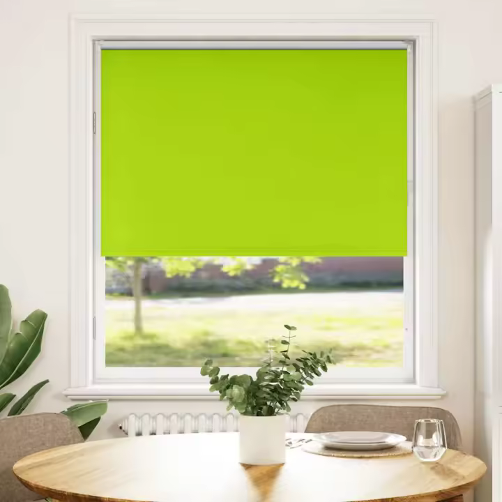 Estor Enrollable Opaco hojas verde 115x150cm Tela Ancho 110,7cm - 1