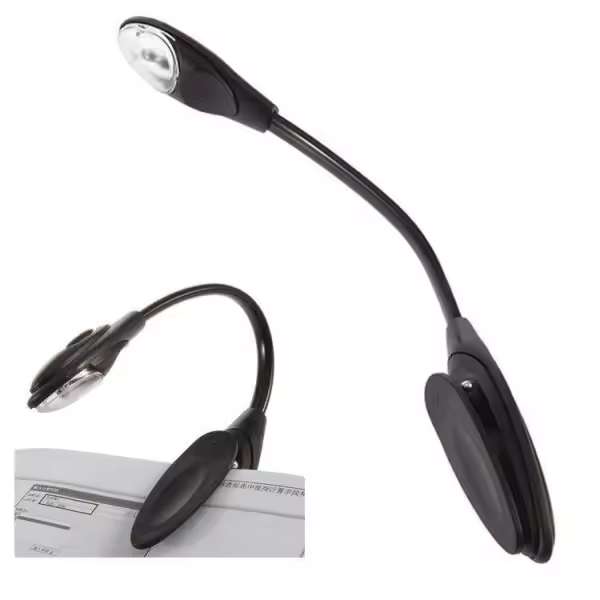 Read with Ease with Our Book Lamp - Reading Lamp with LED and Clamp Black - 1