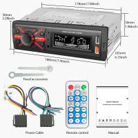 Reproductor Multimedia Para Coche 1 Din Con Bluetooth FM Radio MP3 USB Soporte De Carga De Teléfono EQ AUX Universal Para VW Honda Toyota - details 10