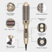 Cepillo Térmico De 1.5 Pulgadas Para Cabello Con 10 Temperaturas Cepillo Calentado Doble PTC De Cerámica Tourmalina Voluminizador Eléctrico Uso Seco Y Húmedo - details 1