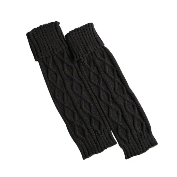 Calcetines De Piel De Lana Térmicos Para Mujer Calcetines De Invierno Vintage Tejidos a Mano Calientes Cubierta De Botas Longaños Para Damas - 1
