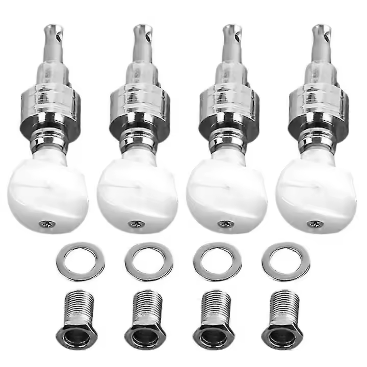 4pcs Banjo Machine Heads Tuning Pegs Tuners Keys with 4 Bushings for Banjo - 1