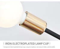 Lámpara De Techo LED Retro Industrial Con 6 Cabezas Material Hierro Trabado Luz Moderna Para Sala De Estar Decoración E27 - details 17