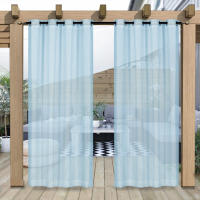Panel De Cortina De Voile Hidratada Para Exterior Jardín Puerta De Juego Divisor De Yarda Gazebo Pergola Cortinas De Tules Red Transparente Para Ventana Modernas - details 10