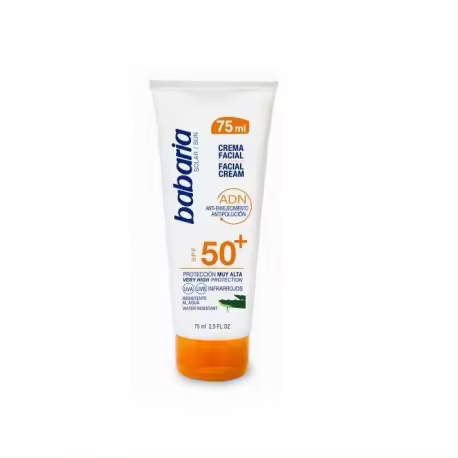 BABARIA CREMA PROTECTORA SOLAR FACIAL SPF 50+ ALOE VERA 75ML - 1
