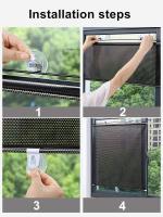 Persiana con ventosa para Ventana, Protección solar, rodillo opaque y Protección solar, no requiere perforación (58x125cm) - details 1